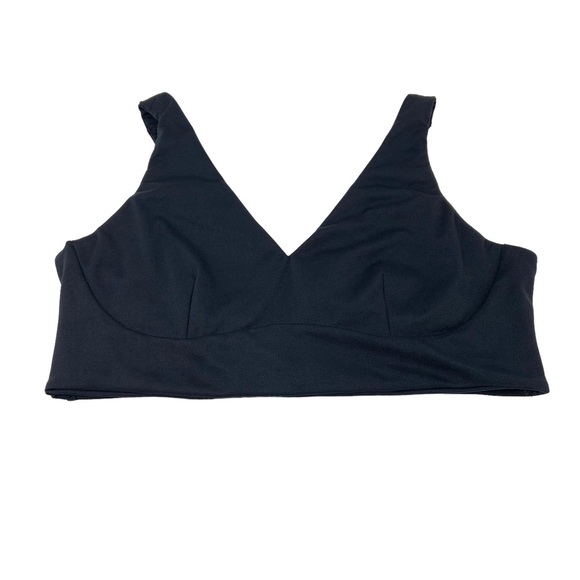 Victoria's Secret Other - Victoria’s Secret Womens V Neck Sports Bra Size XL Black Back Cutout Activewear